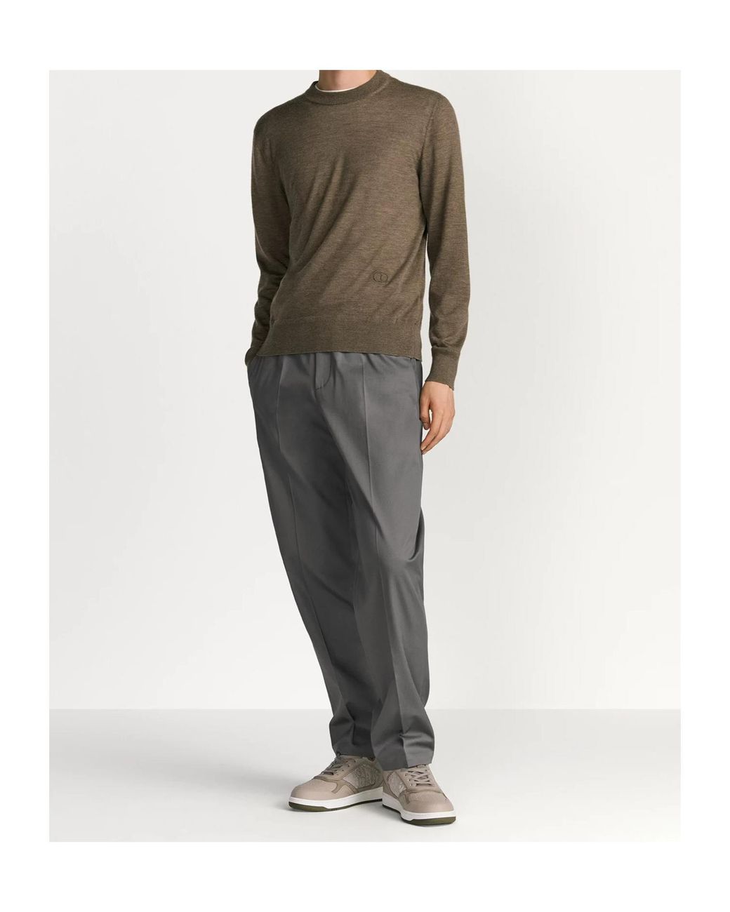Dior Brown Cd Icon Round Neck Sweater for men