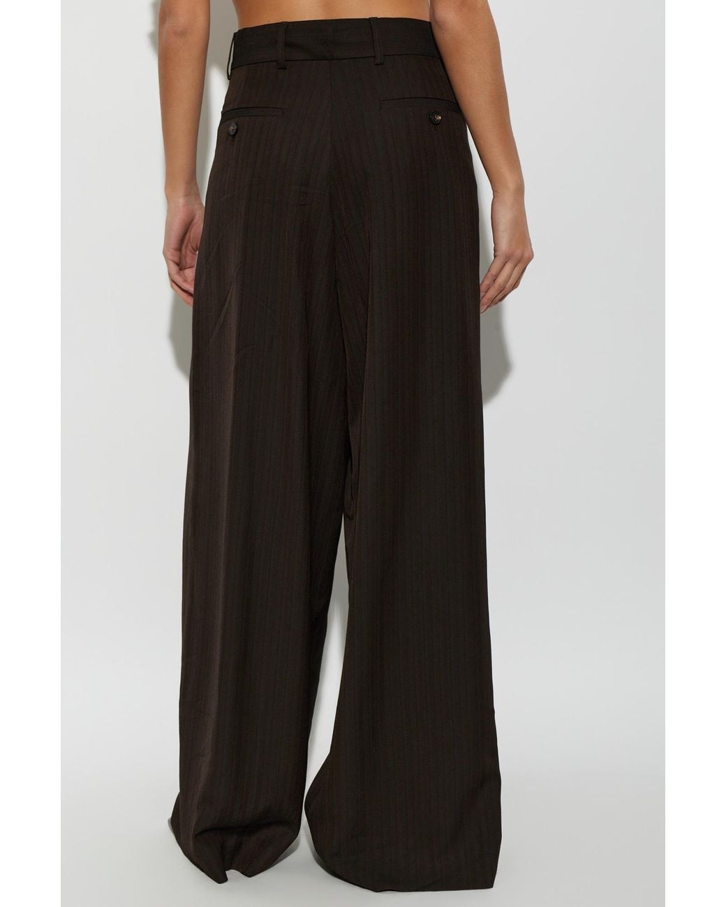 Dries Van Noten Black Belt-Loop Dress Trousers