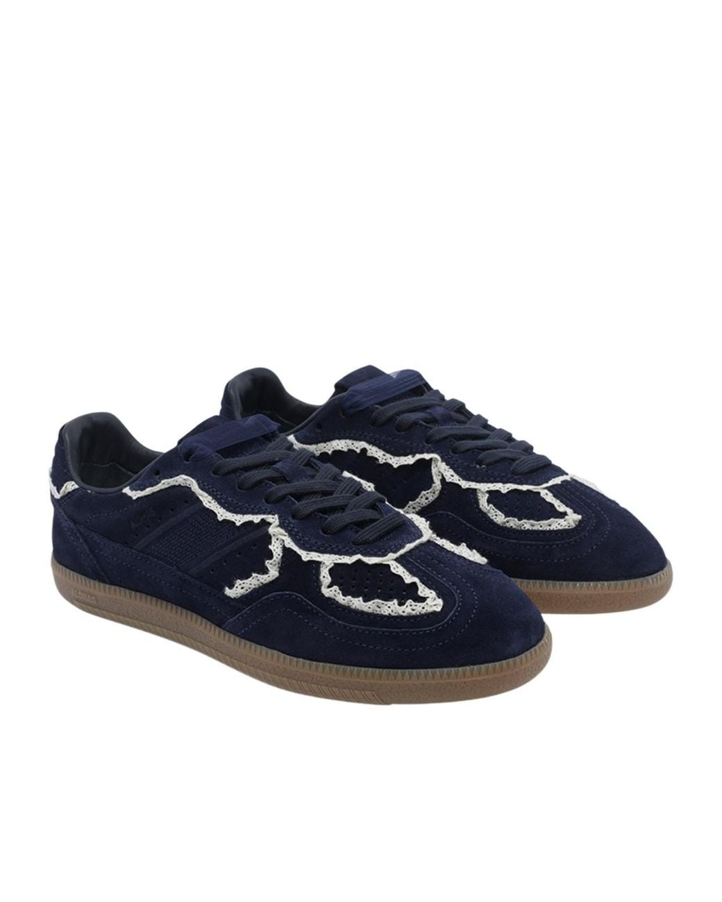 Alohas Blue Contrast Trim Low-Top Sneakers