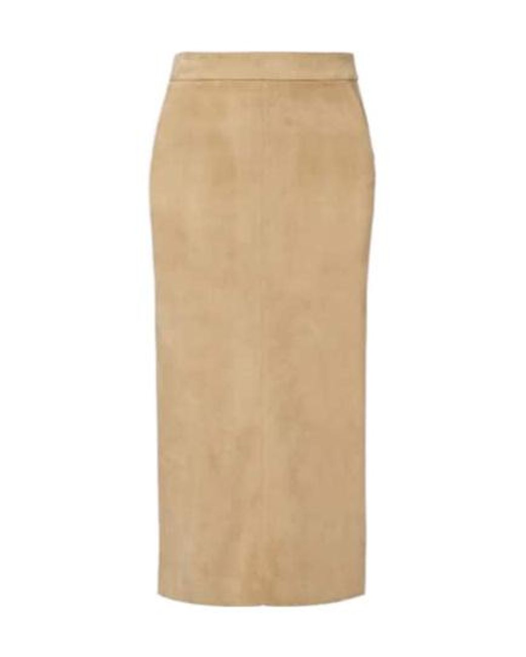 Stouls Natural Taylor Suede Pencil Skirt