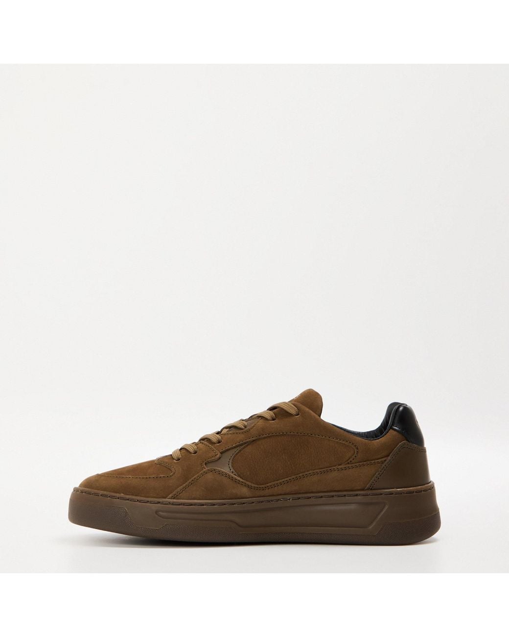 Boss Brown Solid Color Low-Top Trainers for men
