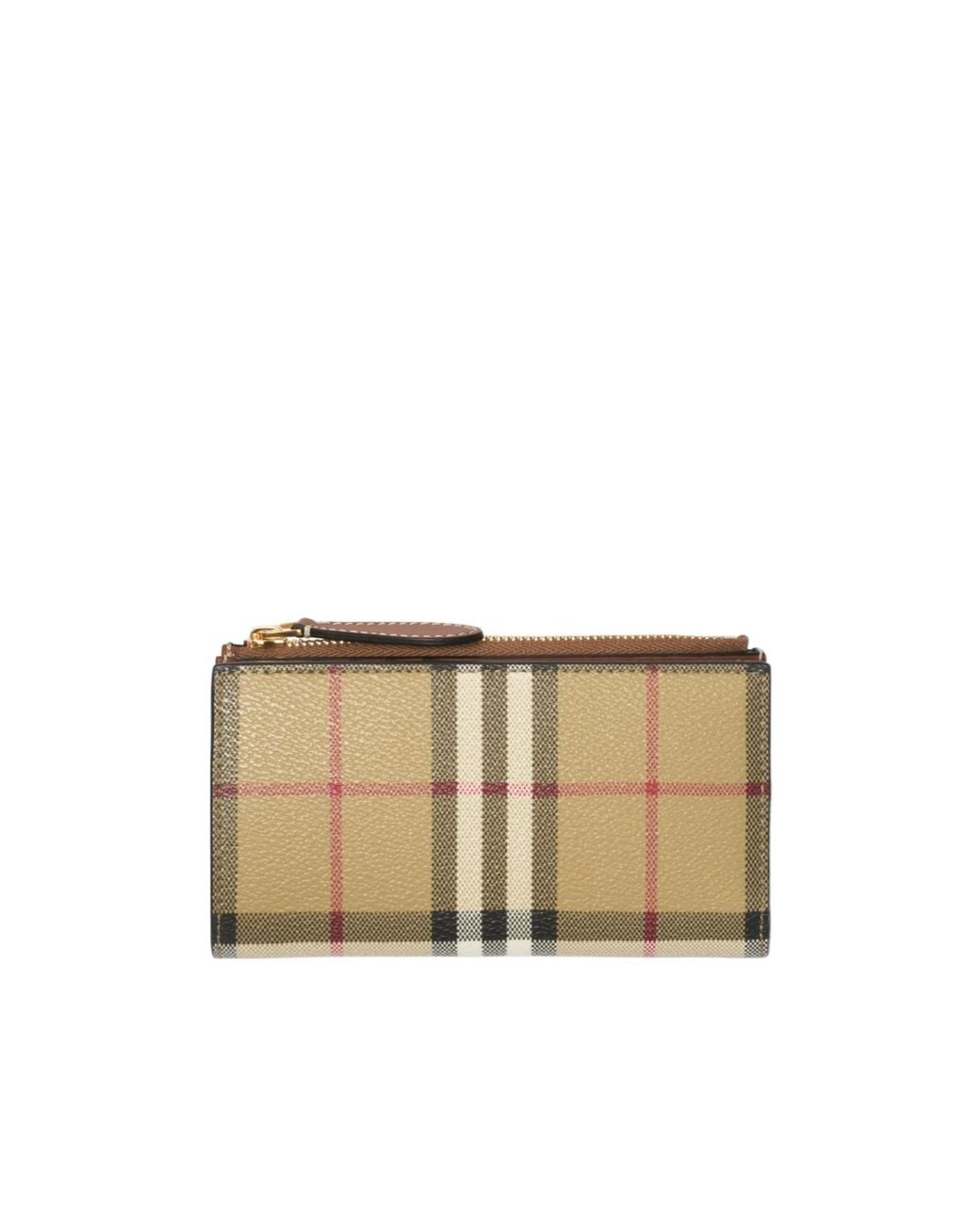 Burberry Natural Medium Check Bifold Wallet