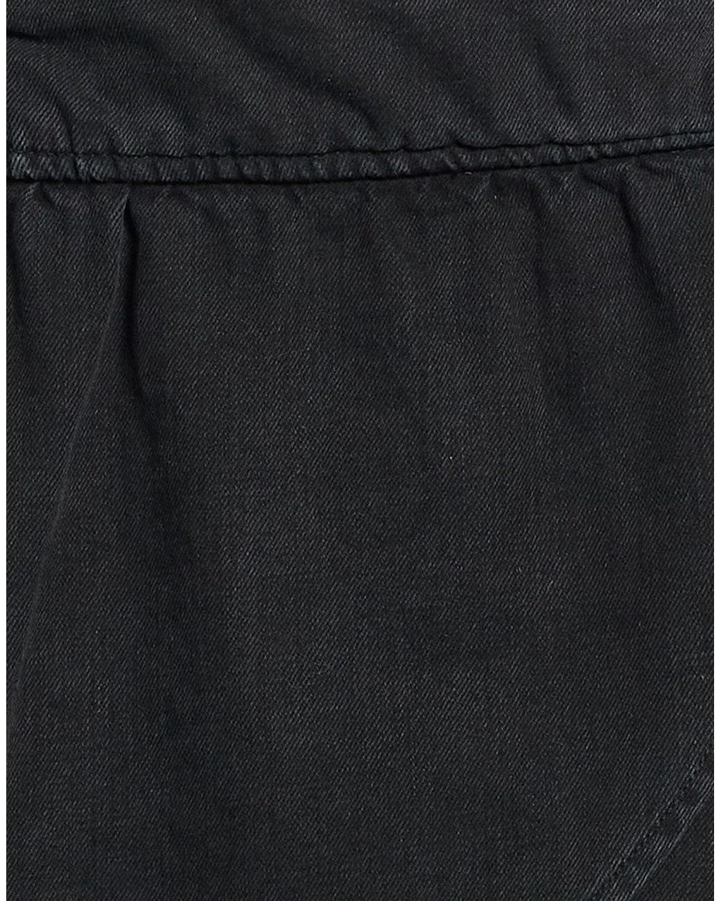 Isabel Marant Black Solid-Colored Twill Wrap Skirt