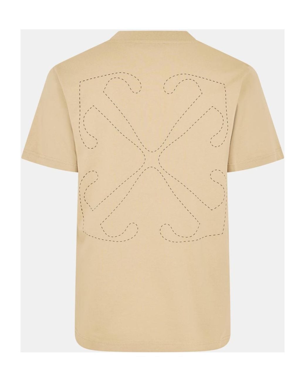 Off-White c/o Virgil Abloh Natural Logo Crew Neck T-Shirt for men
