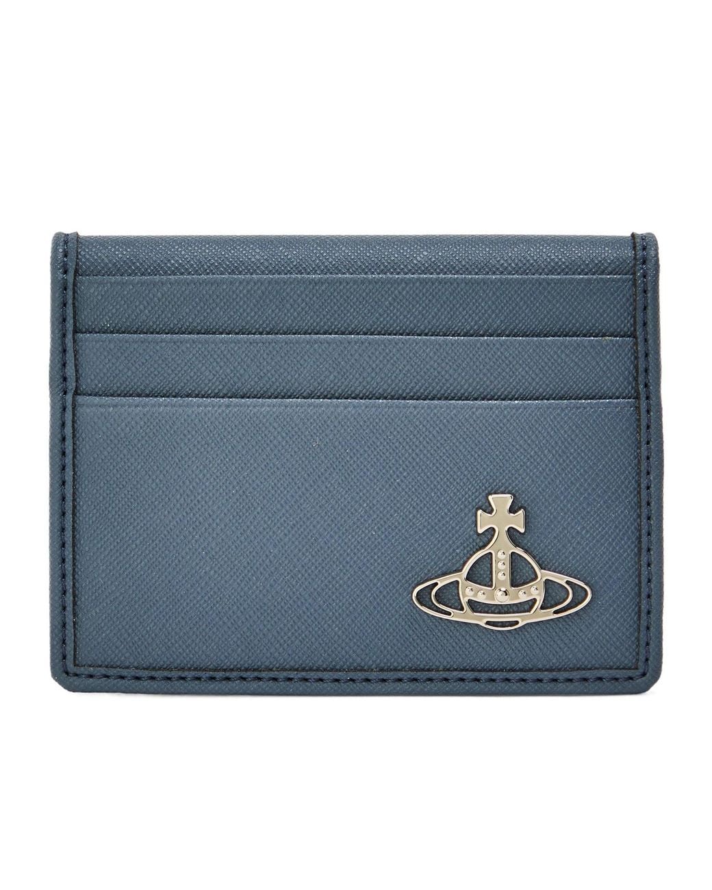 Vivienne Westwood Blue Embellished Kent Billfold Wallet for men