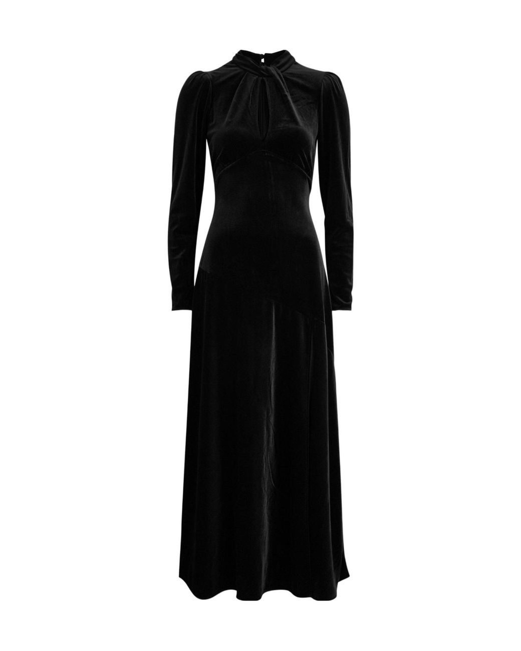 Ganni Black Velvet Dress