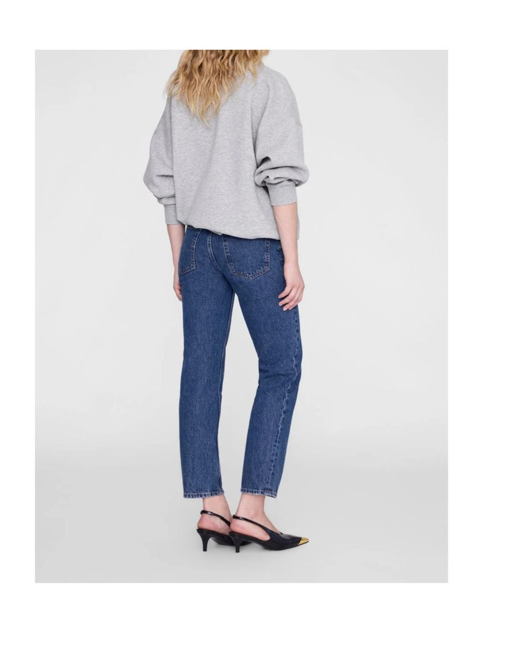 Anine Bing Gray Long-Sleeve Sweatshirt
