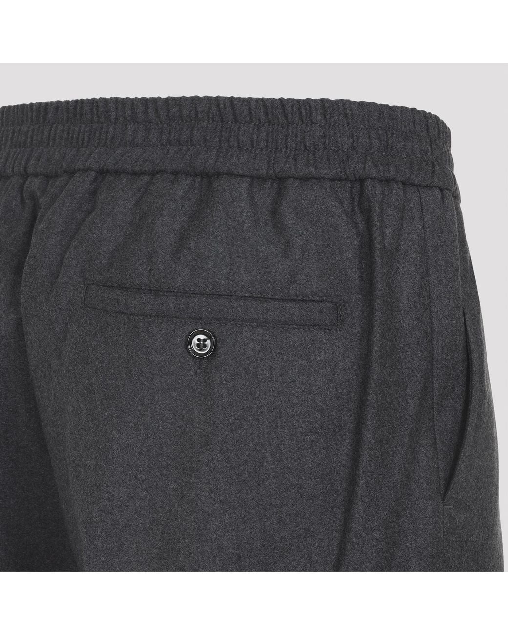 AMI Gray Elasticated Waist Pants for men