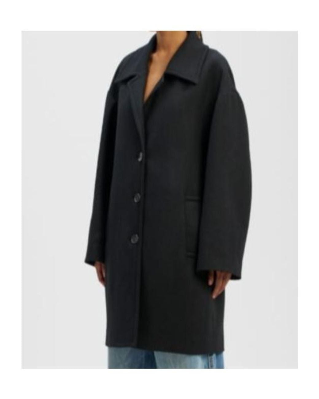 Palm Angels Black Logo Printed Single-Breasted Coat