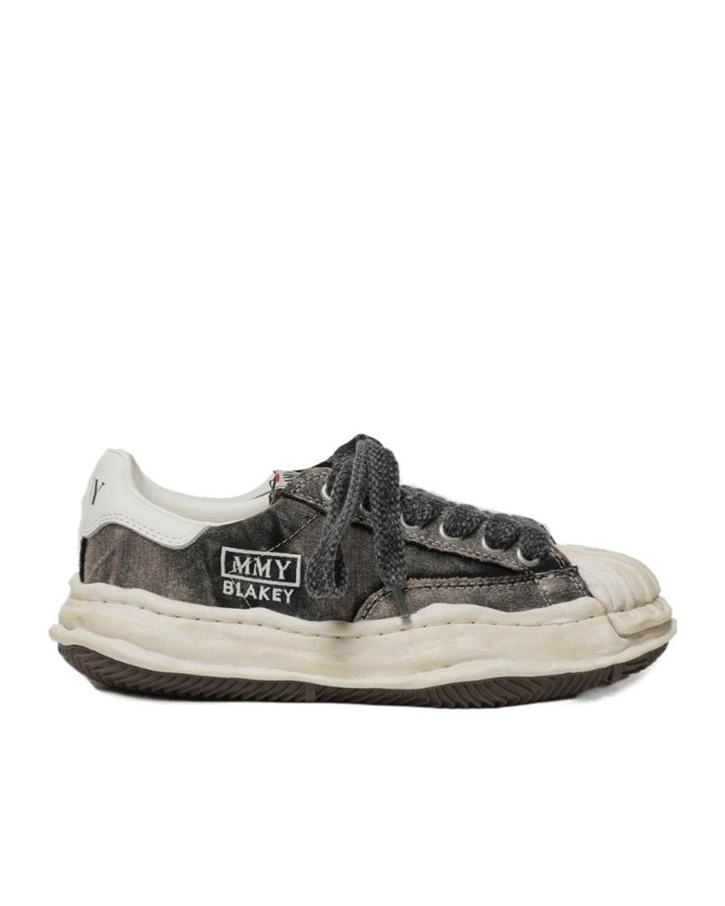 Maison Mihara Yasuhiro Gray Blakey Bleached-Canvas Sneakers for men
