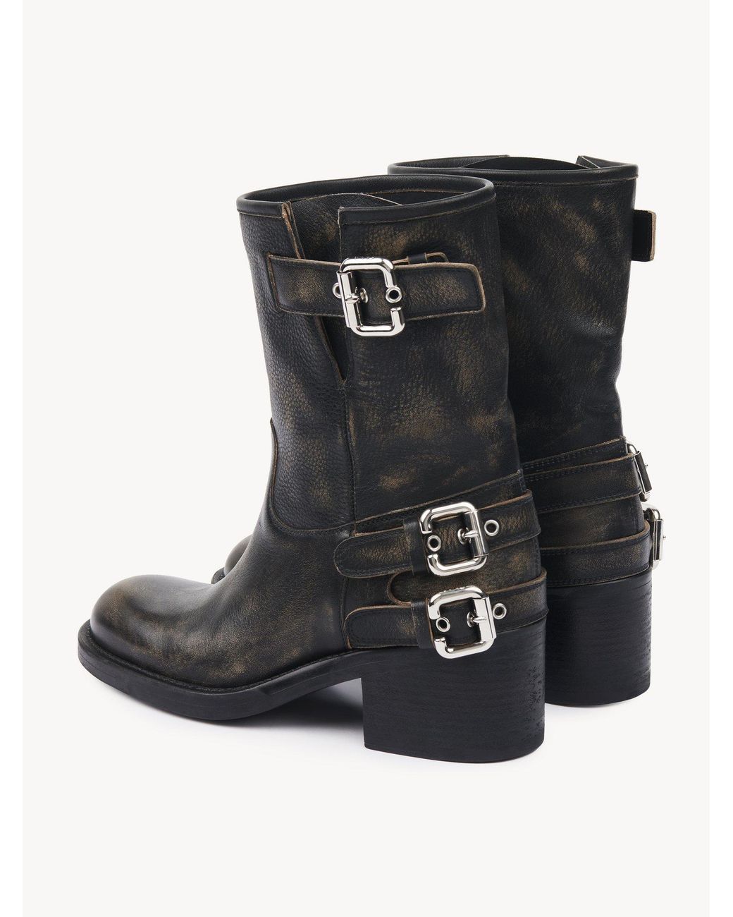Chloé Black Chloé Dakota Buckle Detailed Boots