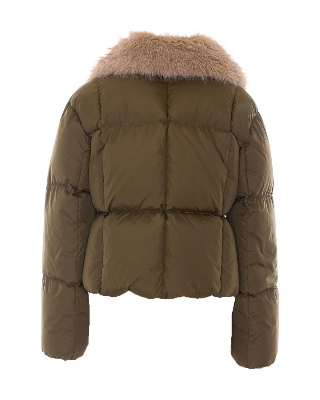 Herno Green Zip-Up Hooded Down Jacket