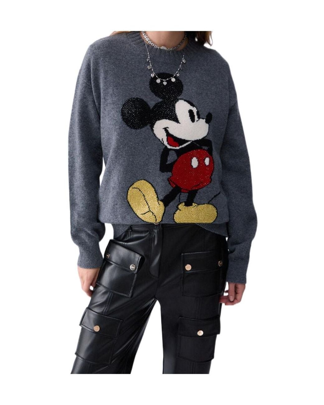 Liu Jo Blue Mrs Mouse Jacquard Jumper