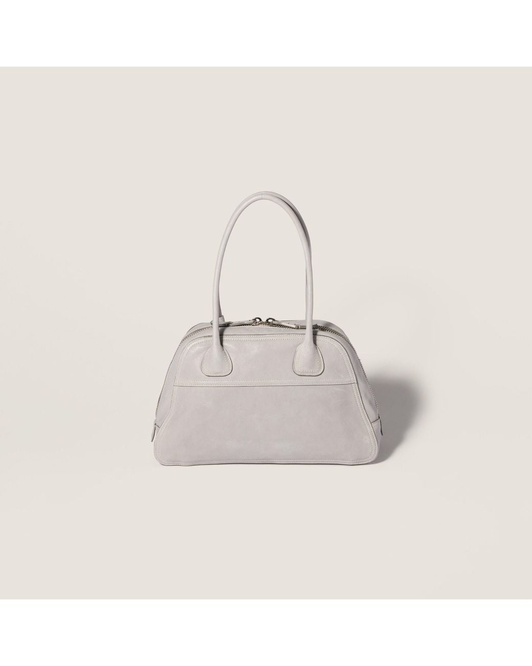 Miu Miu Gray Vivant Nappa Leather Bag