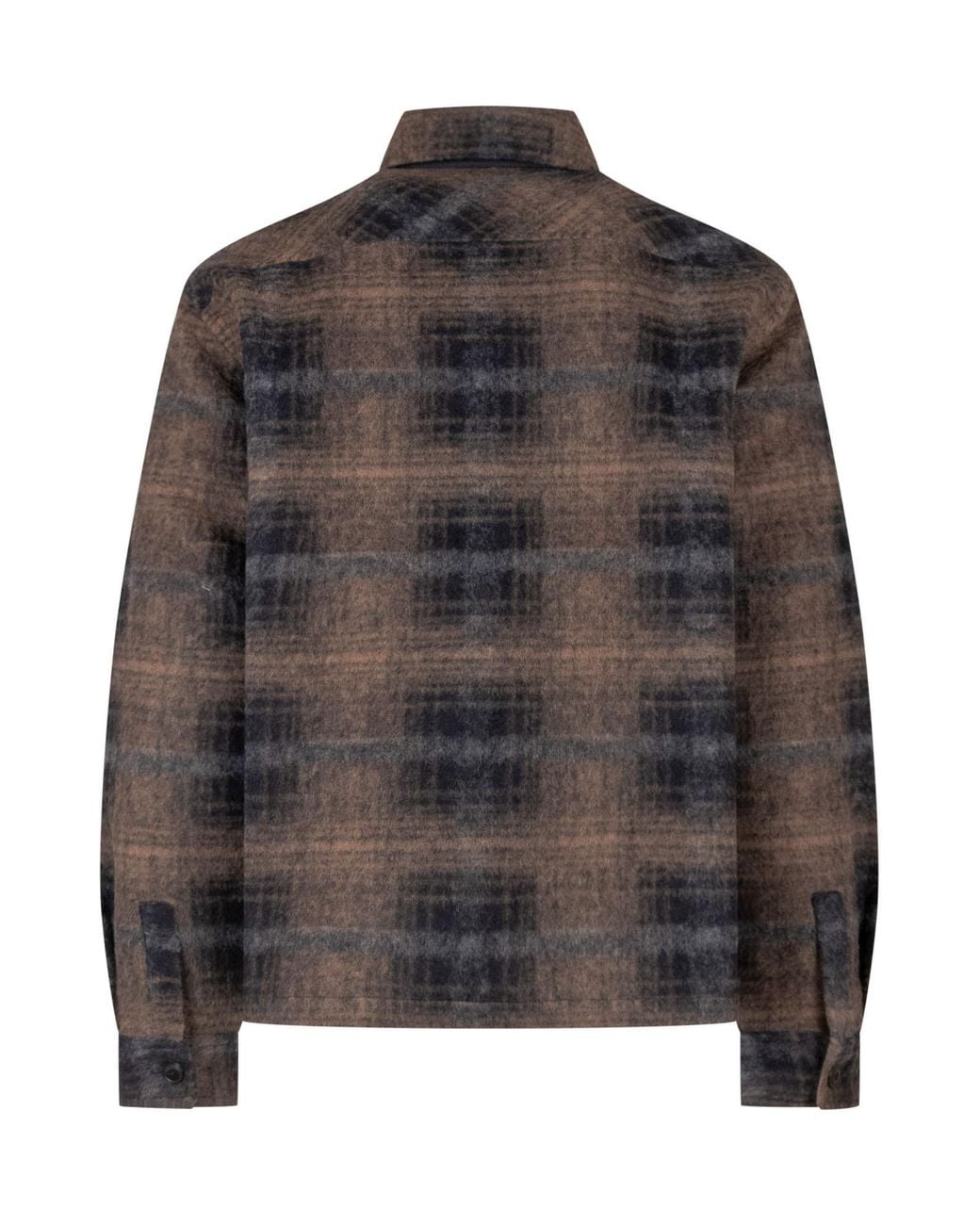 Barbour Black Plaid Zipup Shirt Jacket for men