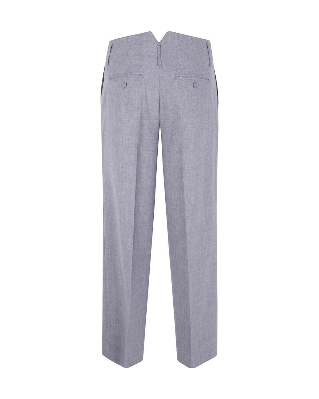 Semicouture Gray Shelby Pleated Trousers