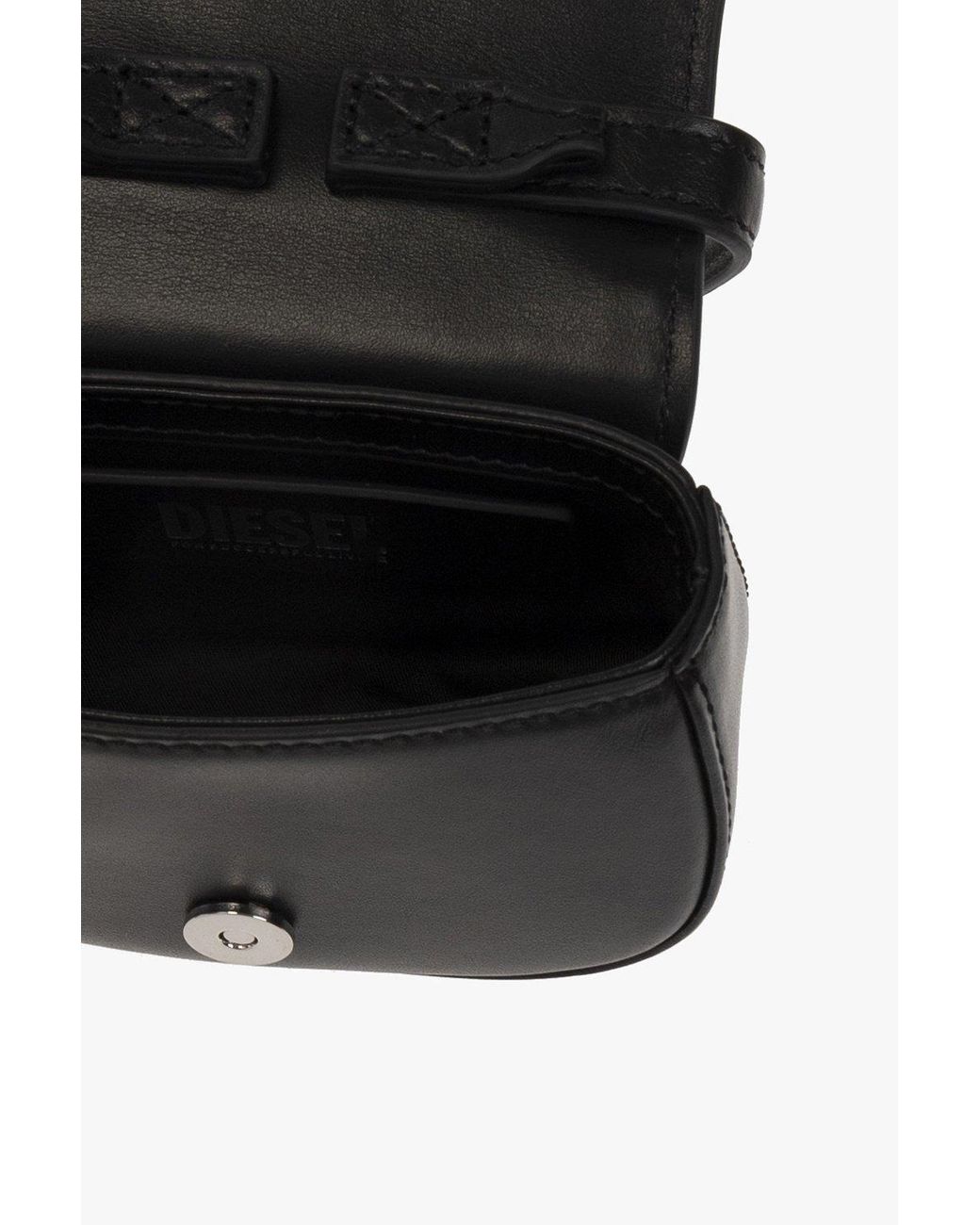 DIESEL Black 1Dr Xs-Iconic D Logo Plaque Mini Crossbody Bag