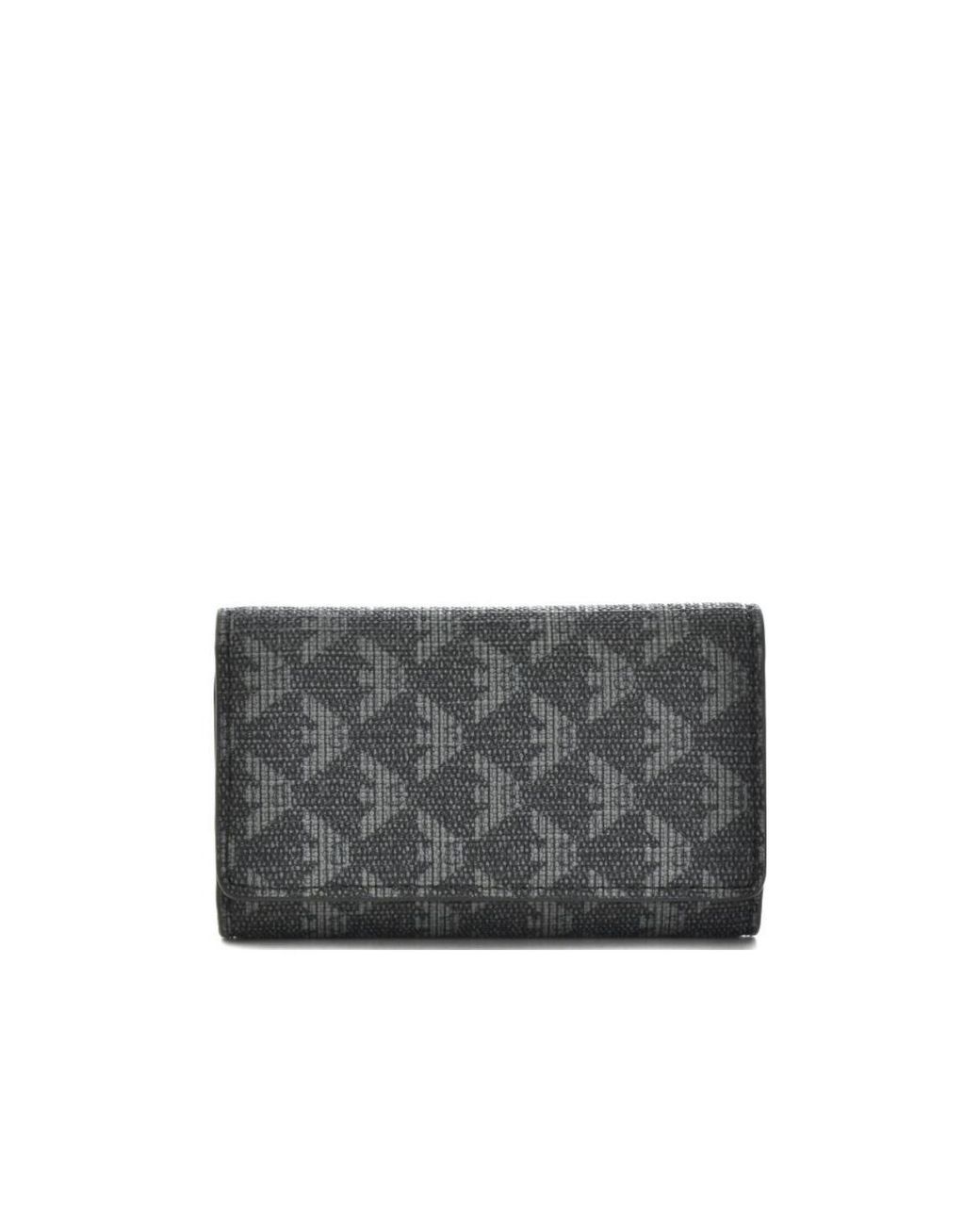 Emporio Armani Gray Jacquard Logo Wallet for men