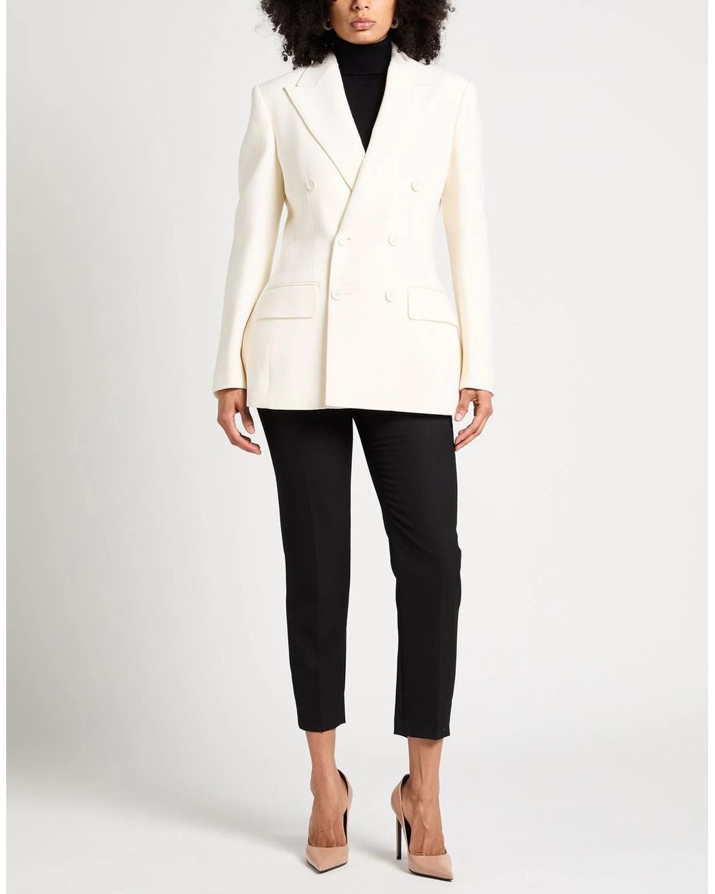Dolce & Gabbana Natural Double-Breasted Blazer