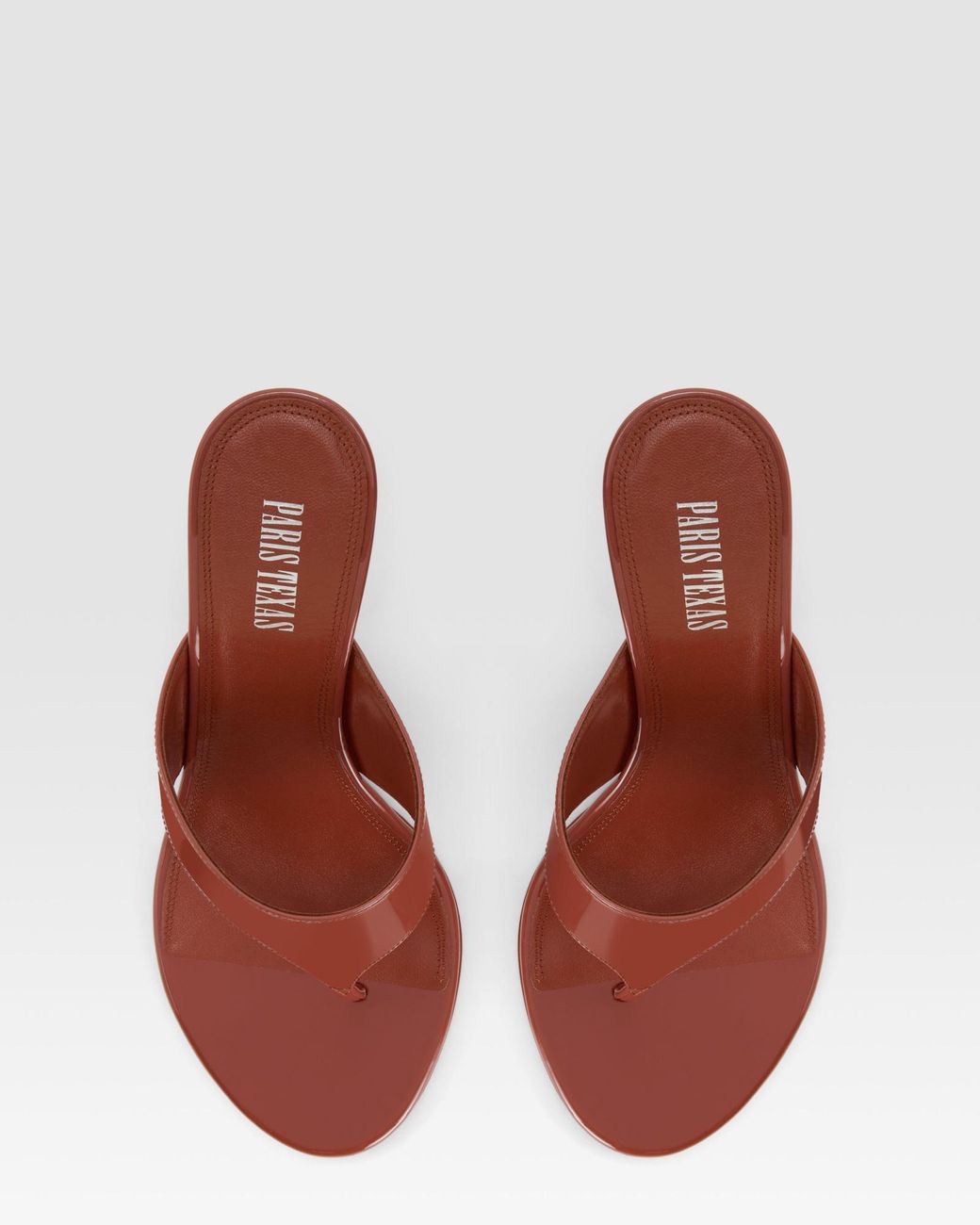 Paris Texas Brown Lidia Patent-Leather Sandals