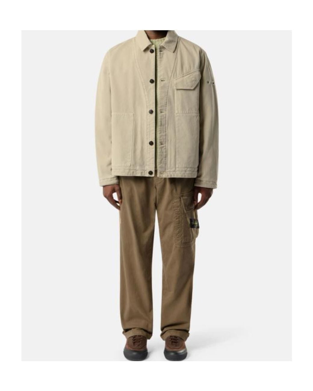 Stone Island Natural Old Effect Jogger Trousers for men