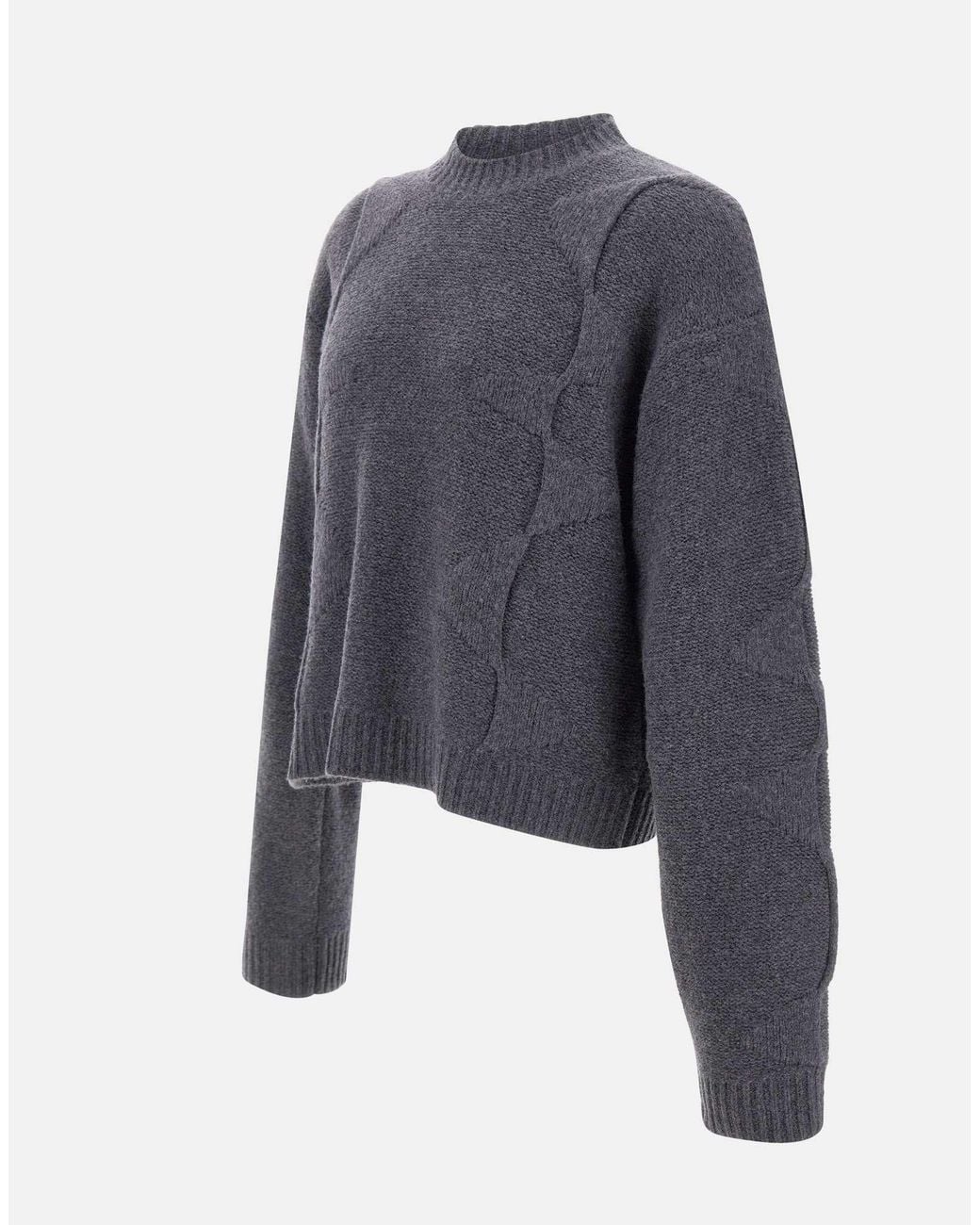 HELIOT EMIL Blue Spiral-Knit Textured Jumper for men