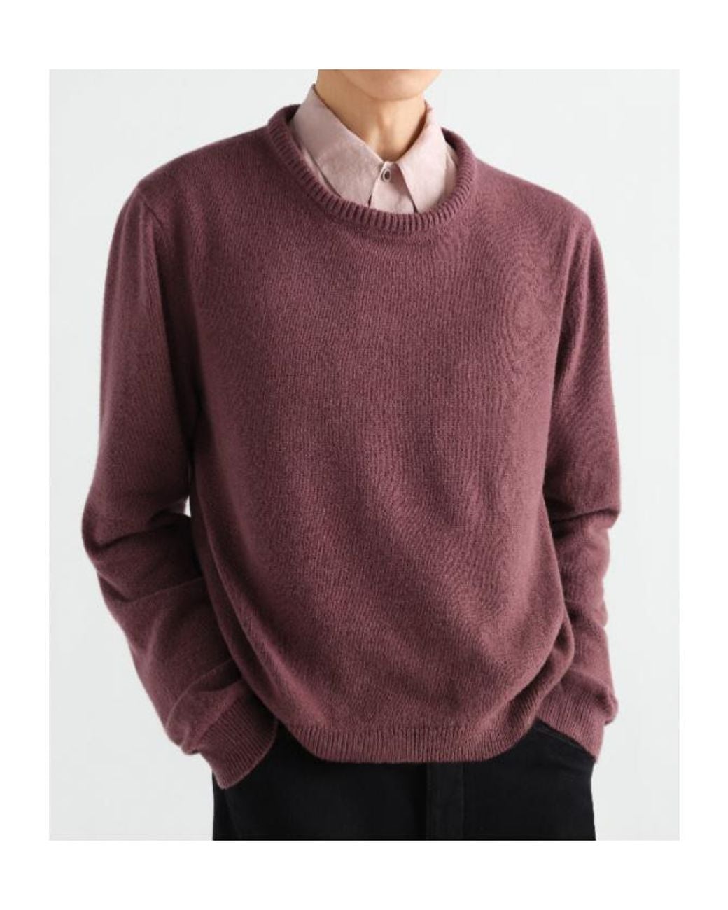 Lemaire Purple Crew-Neck Sweater for men
