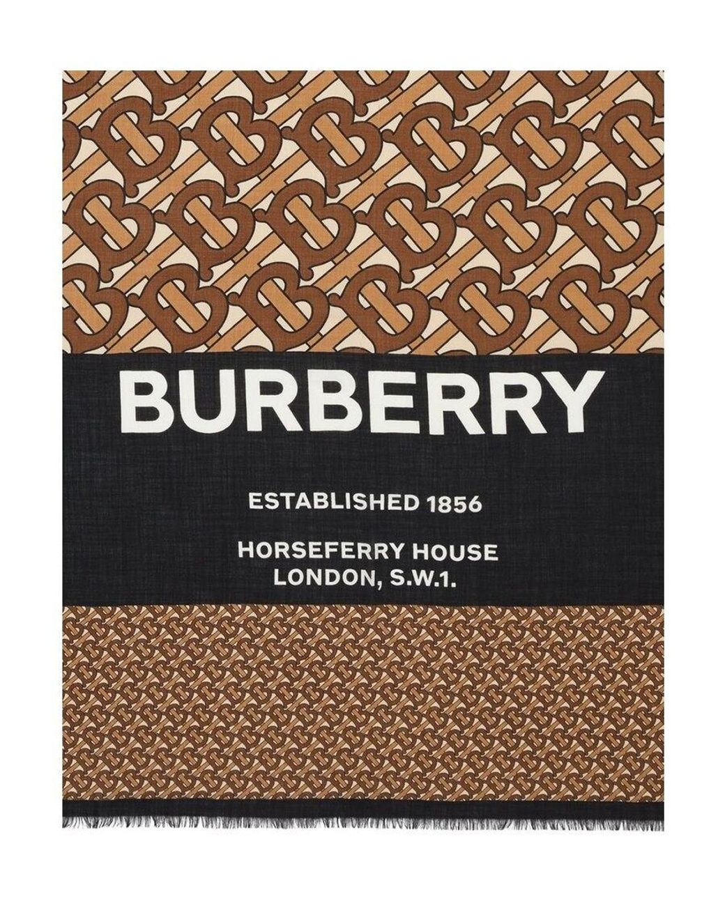 Burberry Metallic Monogram-Print Scarf for men