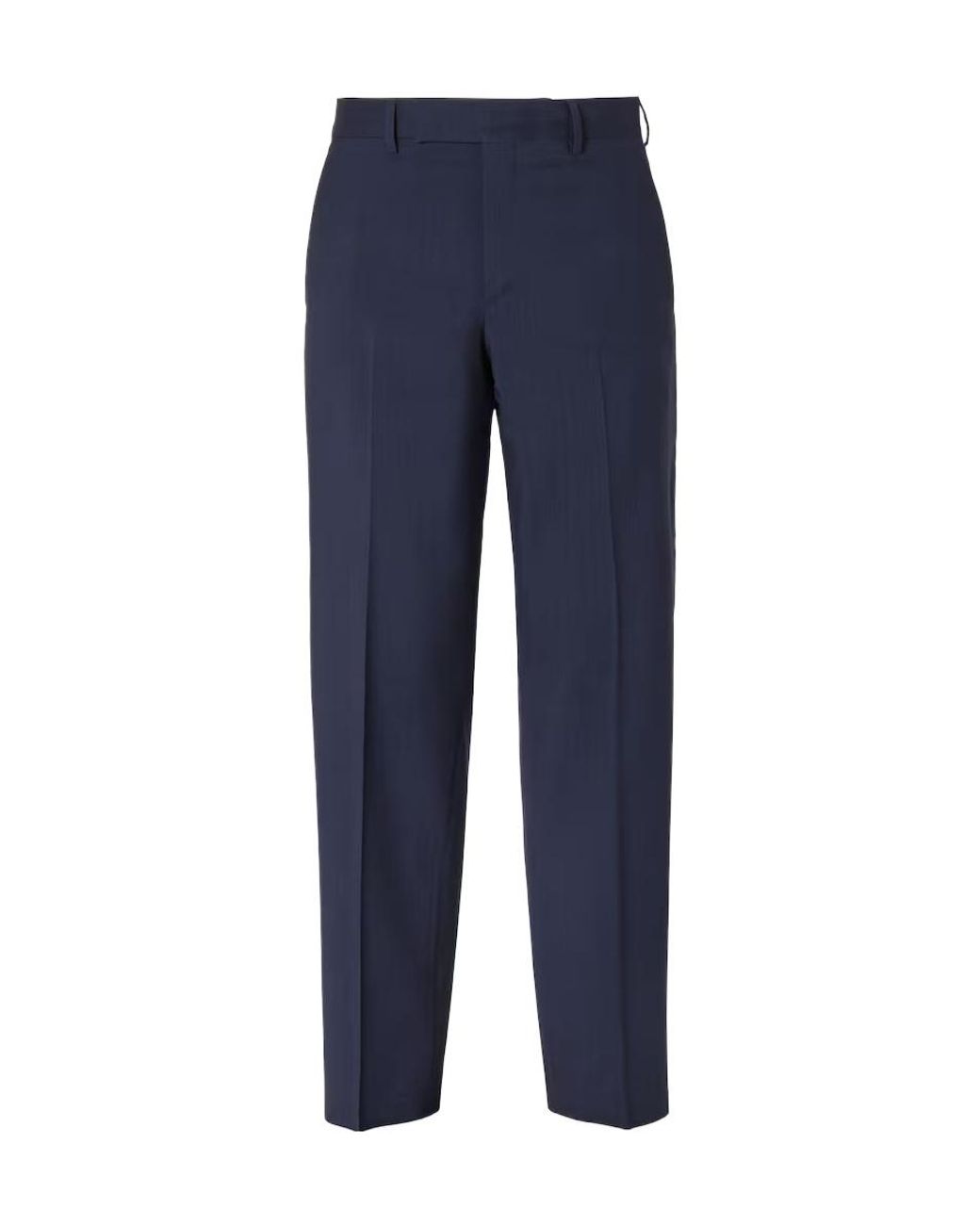 Fendi Blue Straight-Leg Pleated Tailored Pants for men