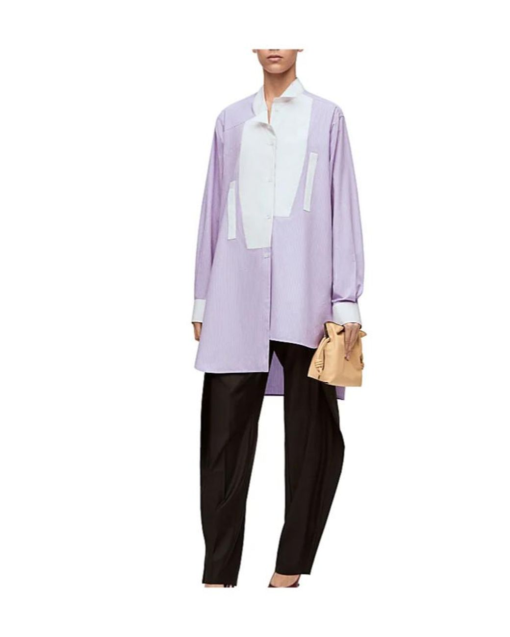 Loewe Purple Striped Asymmetric Shirt