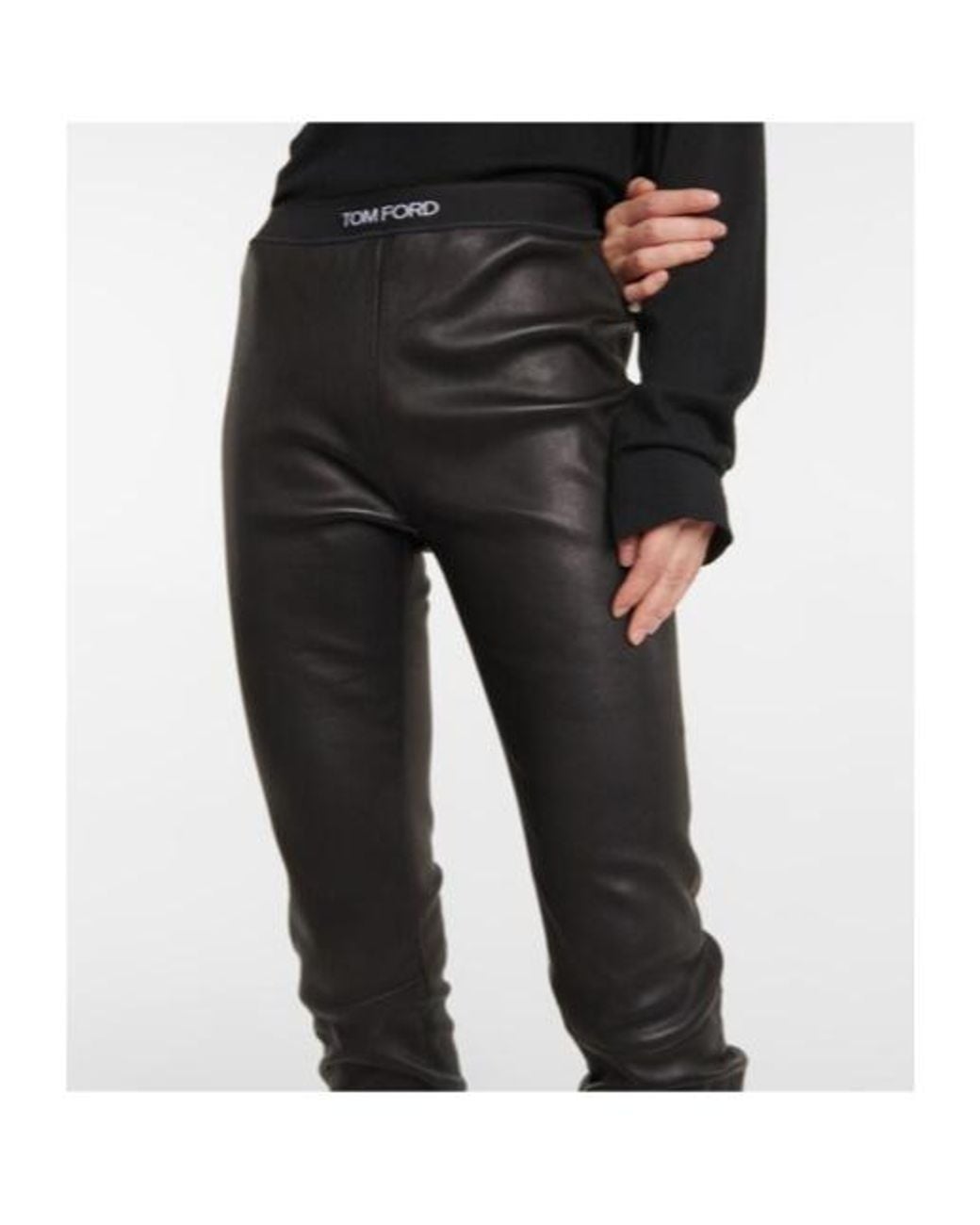 Tom Ford Black Leather Leggings
