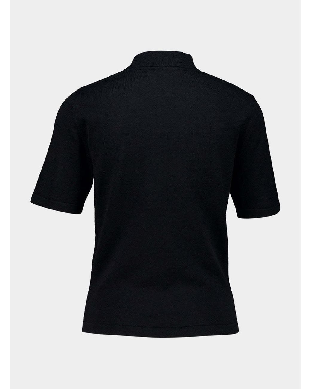 Courreges Black Cut-Out Merino Wool T-Shirt