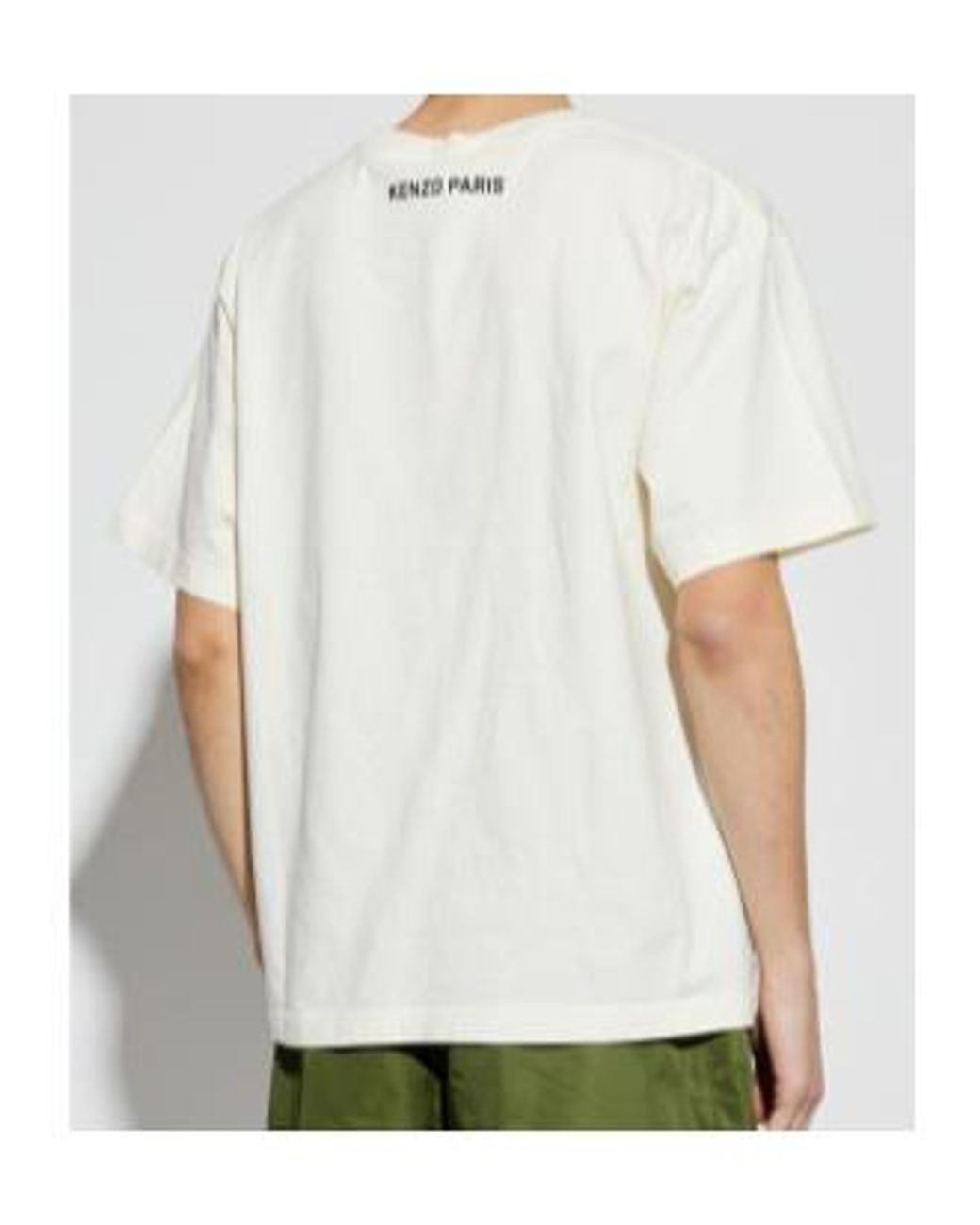 KENZO White Graphic Printed Boxy T-Shirt for men