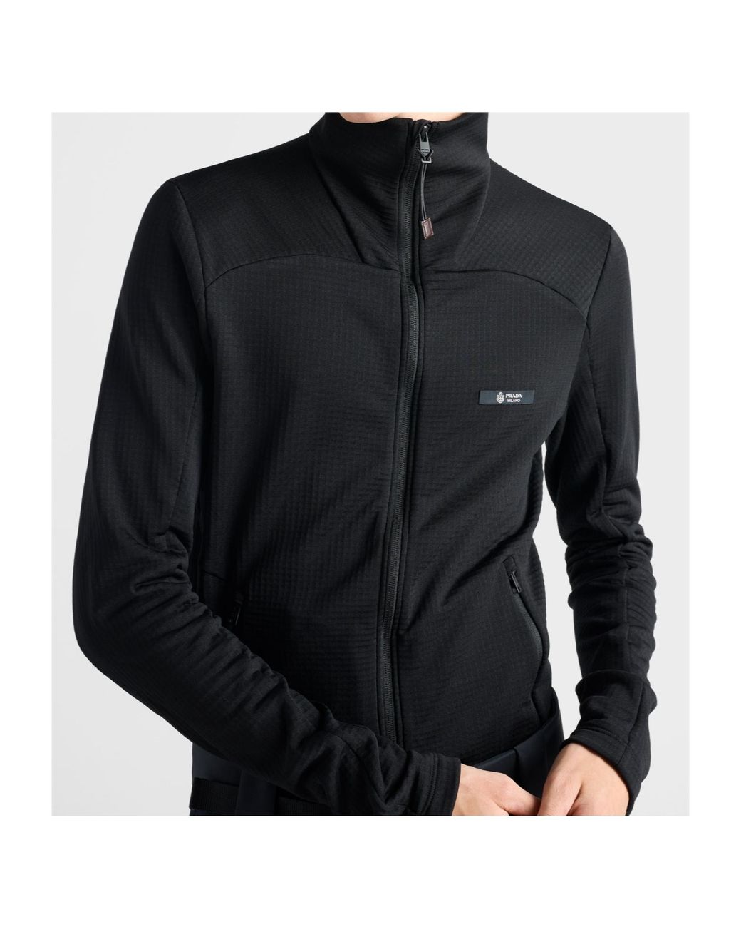 Prada Black Long-Sleeved Zipped Jacket for men