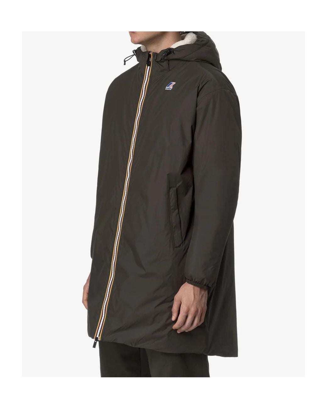 K-Way Brown Le Vrai 4.0 Teddy Hooded Jacket for men