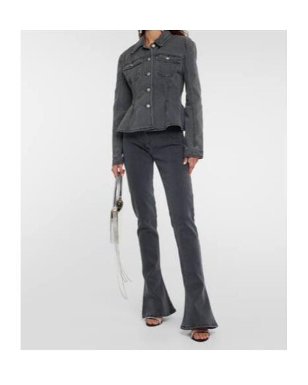 Magda Butrym Blue Flared Slim Jeans