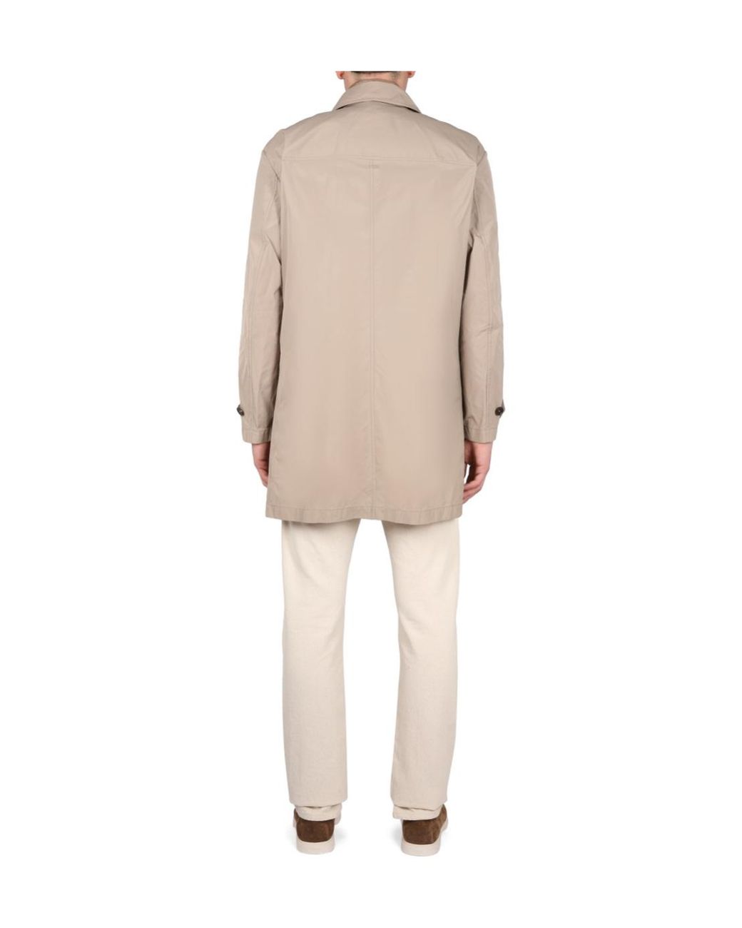 Fay Brown Single-Breasted Utility Coat for men