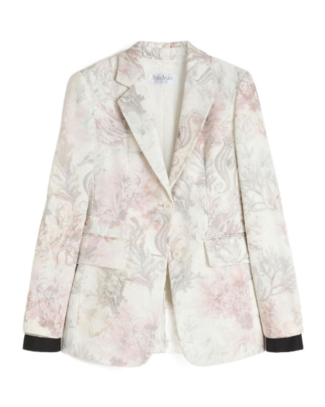 Max Mara Natural Slim Fit Printed Blazer