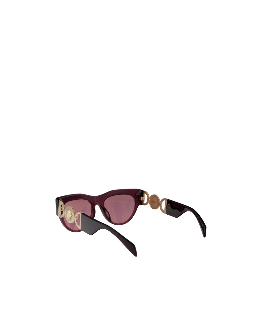 Versace Purple Eyewear Round Frame Sunglasses for men