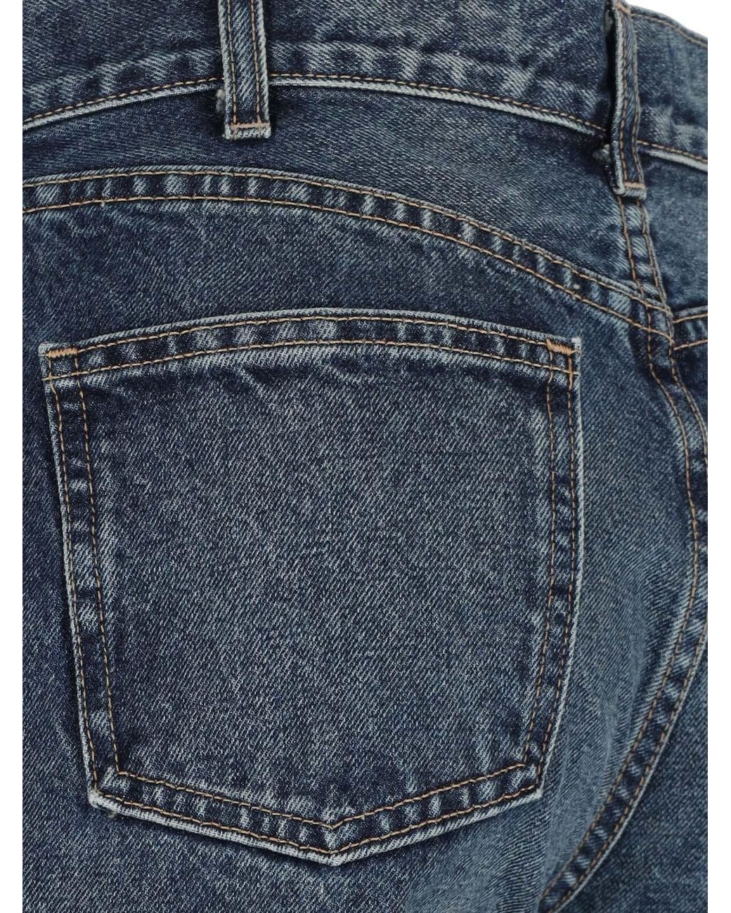 Nili Lotan Blue High Waist Denim Trousers