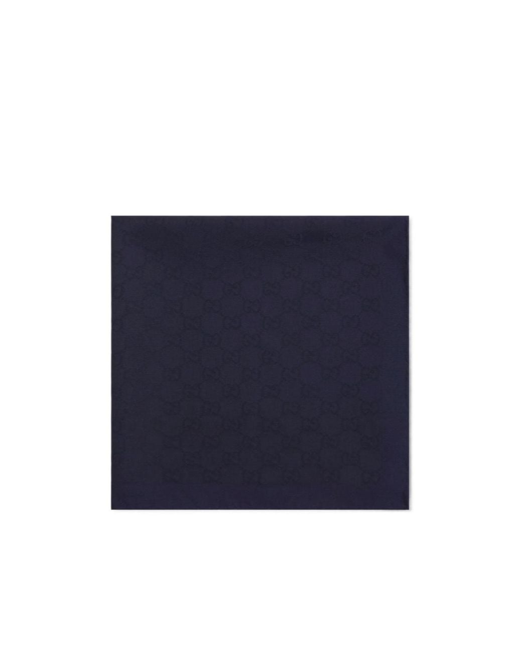 Gucci Blue Gg Silk Cotton Pocket Square for men