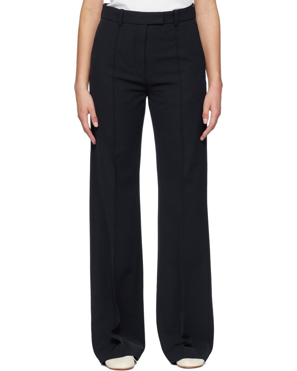 A.P.C. Blue Straight-Leg Tailored Pants