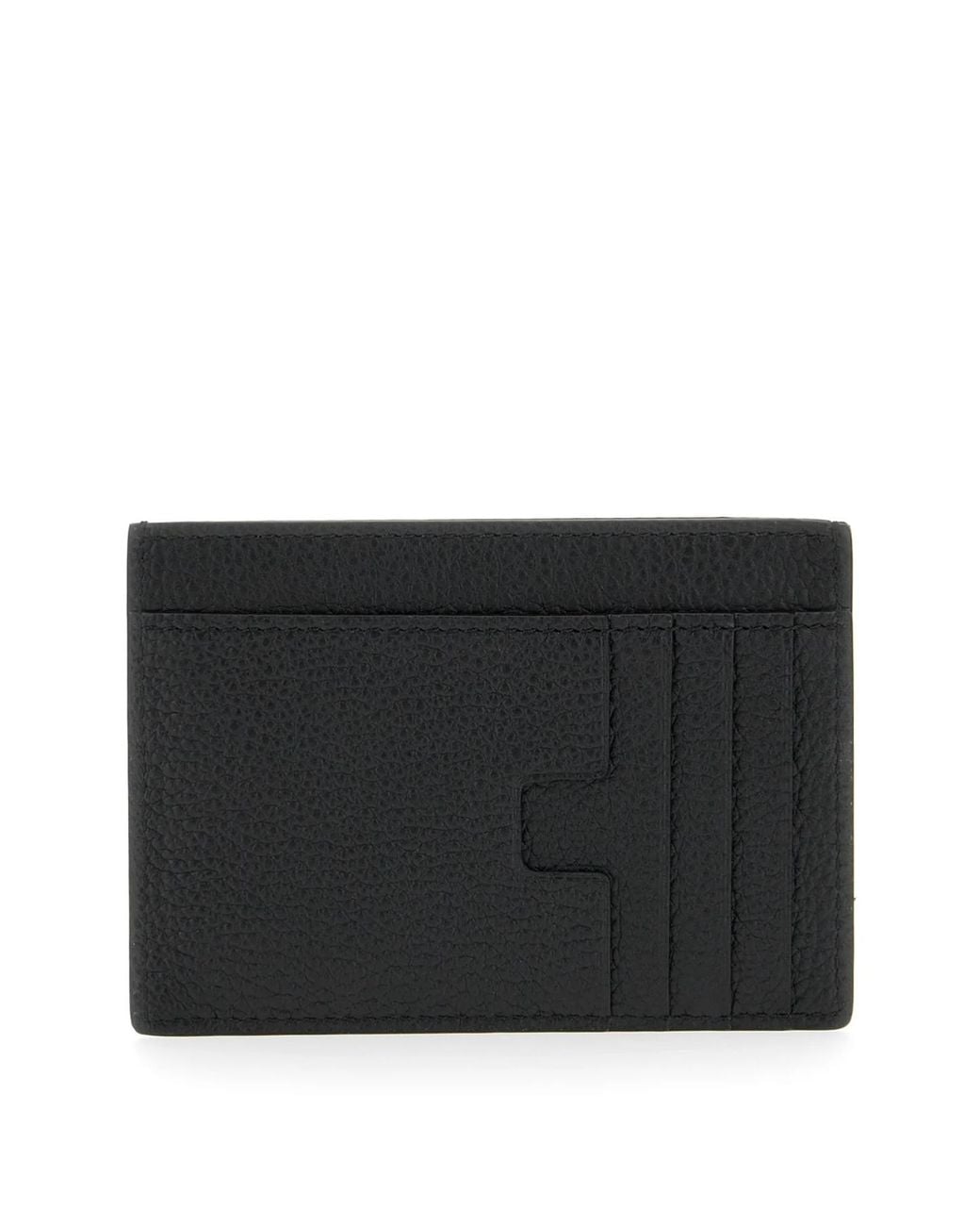 Tom Ford Black Logo Embossed Card Holder for men