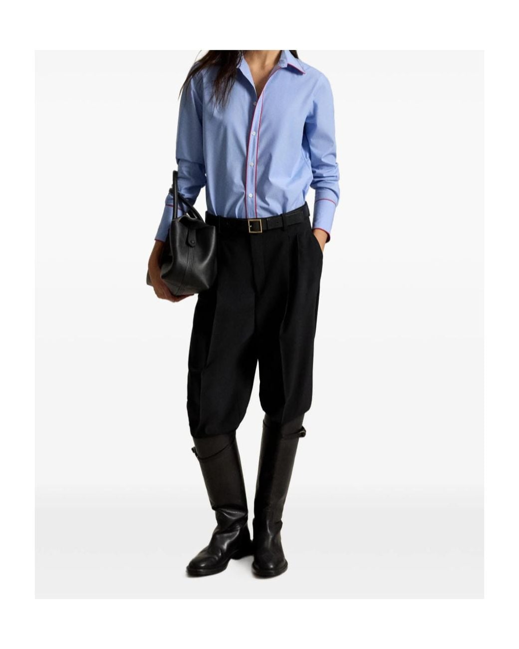 Polo Ralph Lauren Blue Button-Up Long-Sleeved Shirt