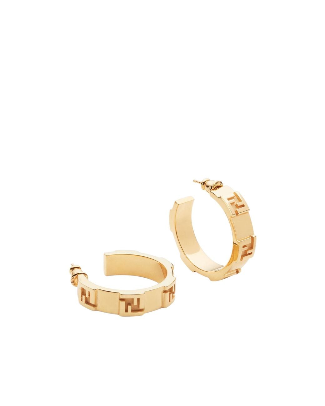 Fendi Metallic Colored Metal Earrings