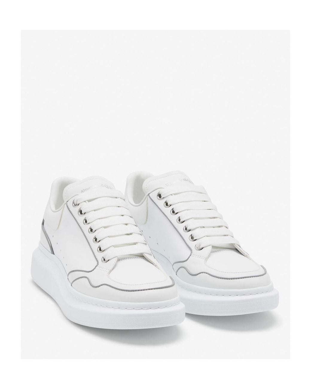 McQueen White Oversized Lace-Up Sneakers for men