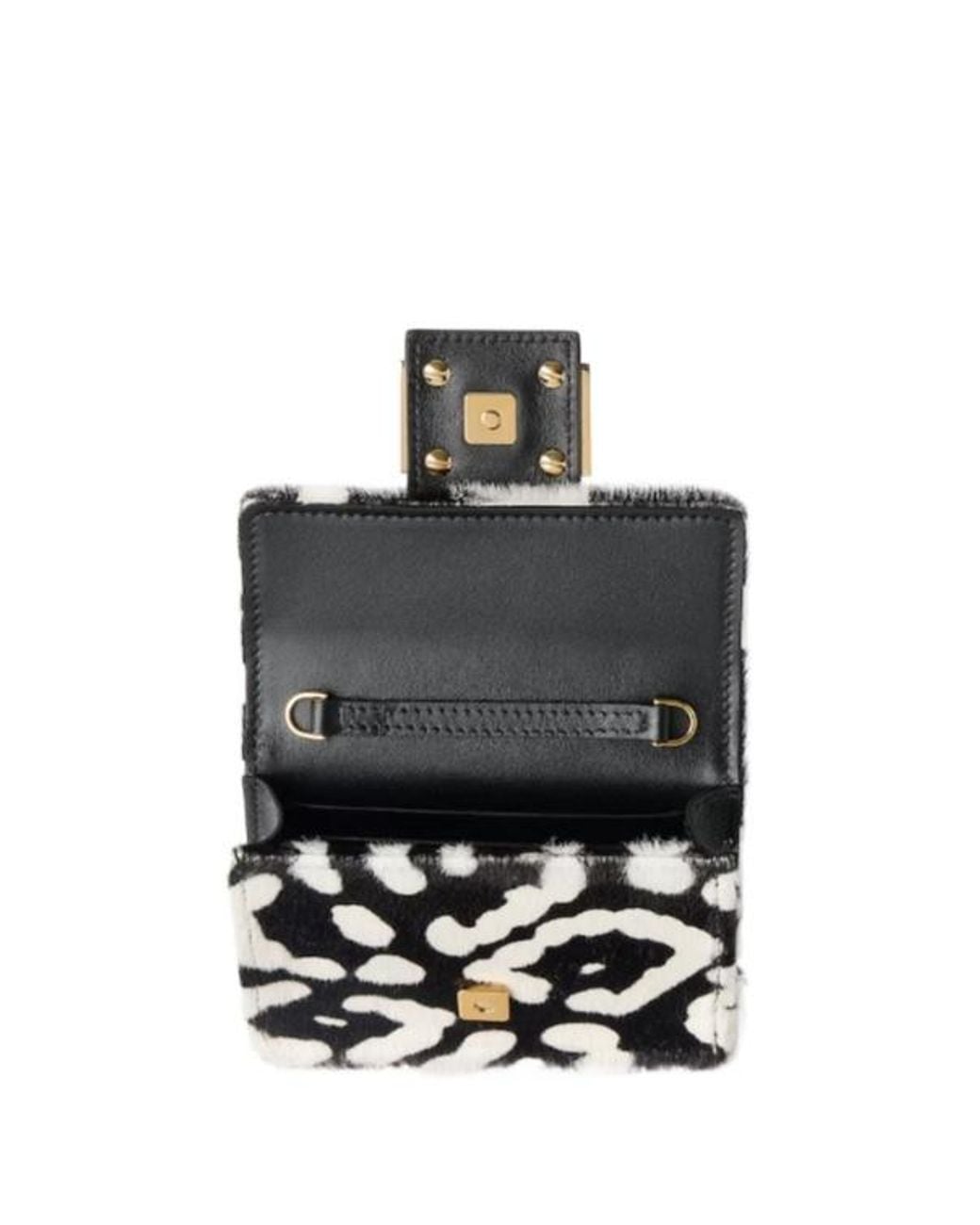 Fendi White Cavallino Card Holder