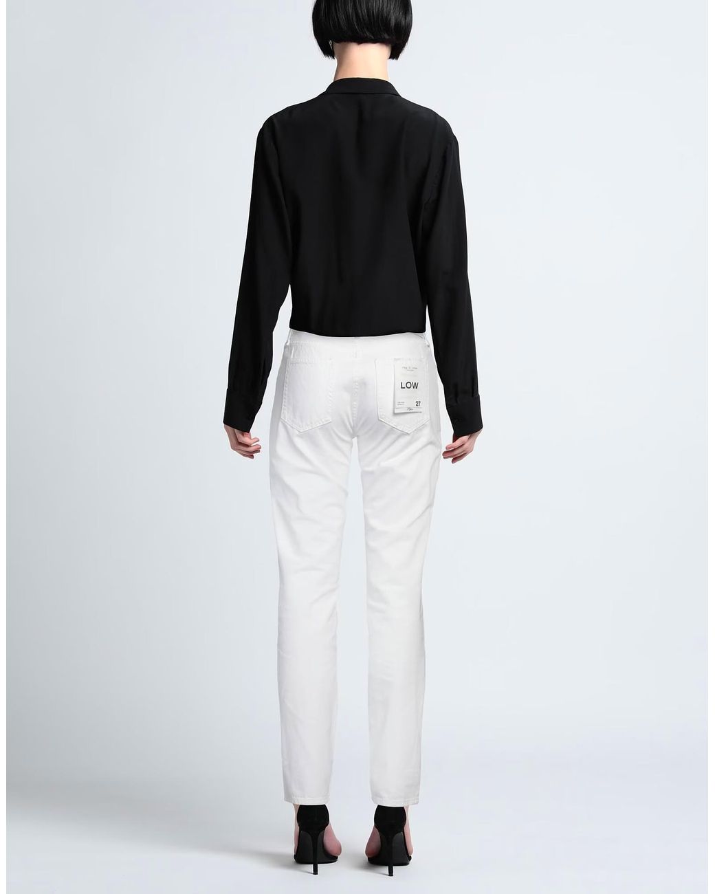 Rag & Bone White Solid Color Casual Jeans