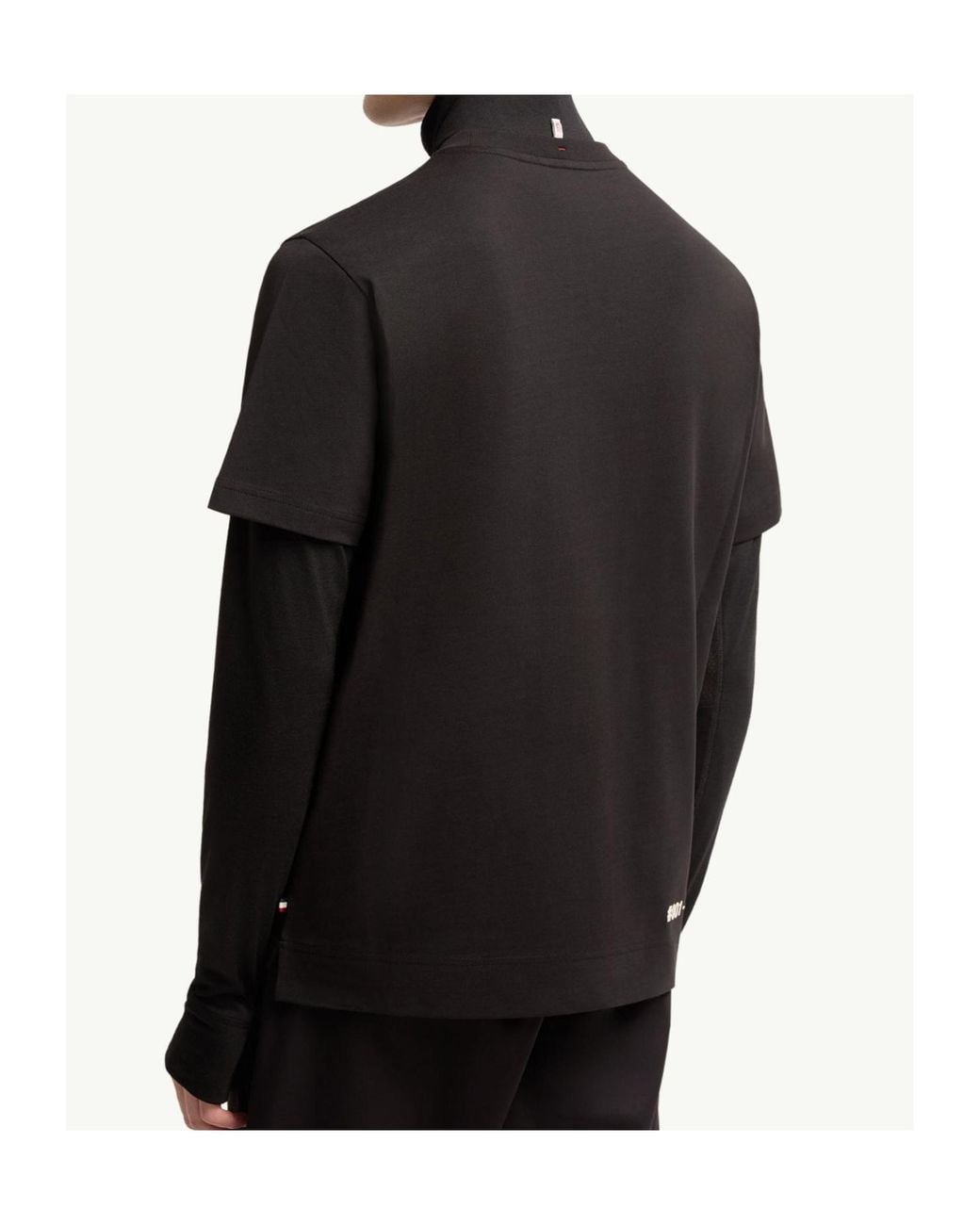 Moncler Black Grenoble Logo-Printed Crewneck T-Shirt for men