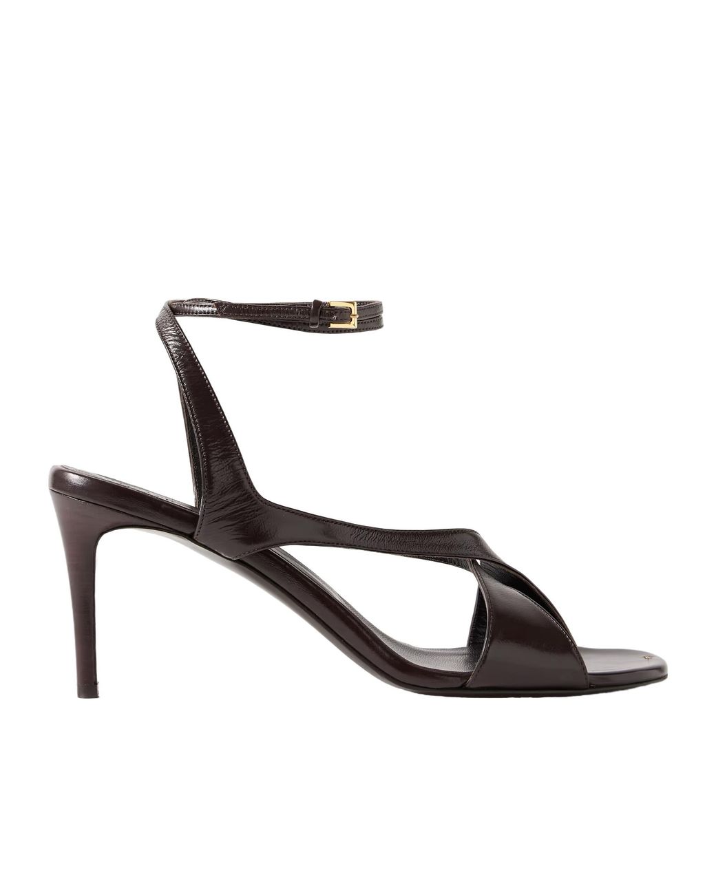 Khaite White Liria Ankle Strap Sandals